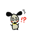 まゆげ犬。（個別スタンプ：6）