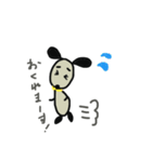 まゆげ犬。（個別スタンプ：7）