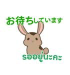 ウサギ : 感謝の毎日 日本語タイ語（個別スタンプ：31）