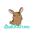 ウサギ : 感謝の毎日 タイ語（個別スタンプ：19）