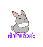 ウサギ : 感謝の毎日 タイ語（個別スタンプ：21）