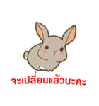 ウサギ : 感謝の毎日 タイ語（個別スタンプ：28）