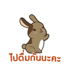 ウサギ : 感謝の毎日 タイ語（個別スタンプ：37）