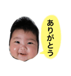ゆうととあみの顔スタンプ（個別スタンプ：3）