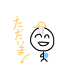 棒人間集団スタンプ(髪の毛生えてる！)（個別スタンプ：13）