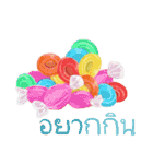 I want to eat sweets (Thai)（個別スタンプ：10）