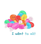 I want to eat sweets (English)（個別スタンプ：10）