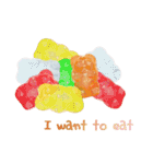 I want to eat sweets (English)（個別スタンプ：12）