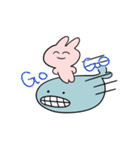 うさぎさんとおかさな（個別スタンプ：4）