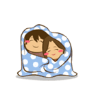 Valentine's day chibi couple winter love（個別スタンプ：15）