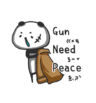 Panda with runny nose - For loners（個別スタンプ：23）