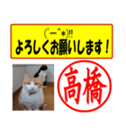 はんこだポン高橋様用、顔文字と猫写真付（個別スタンプ：16）