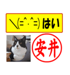 安井様用はんこだポン、顔文字と猫写真付（個別スタンプ：14）