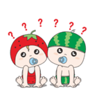 Small strawberries and small watermelons（個別スタンプ：6）