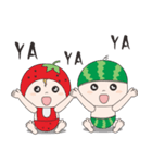 Small strawberries and small watermelons（個別スタンプ：8）