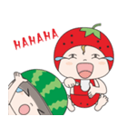 Small strawberries and small watermelons（個別スタンプ：11）