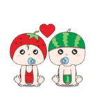 Small strawberries and small watermelons（個別スタンプ：13）