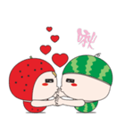 Small strawberries and small watermelons（個別スタンプ：14）