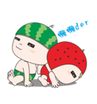 Small strawberries and small watermelons（個別スタンプ：36）