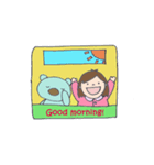 とも＆シュシュ あいさつ 英語（個別スタンプ：1）