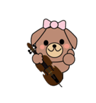 BearDog musician2（個別スタンプ：36）