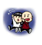 bald boy and a cute girl（個別スタンプ：4）