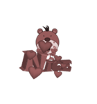 BEAR AND ENGLISH 3DTEXT（個別スタンプ：5）