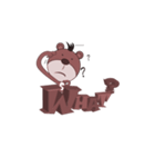 BEAR AND ENGLISH 3DTEXT（個別スタンプ：12）