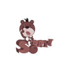 BEAR AND ENGLISH 3DTEXT（個別スタンプ：13）