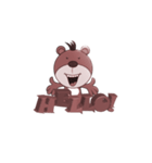 BEAR AND ENGLISH 3DTEXT（個別スタンプ：14）