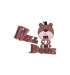 BEAR AND ENGLISH 3DTEXT（個別スタンプ：23）