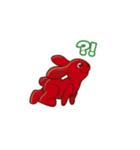 Cute red bunny（個別スタンプ：2）