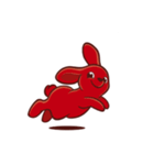 Cute red bunny（個別スタンプ：3）