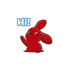 Cute red bunny（個別スタンプ：5）