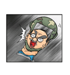 Hard hat uncle12 Military action2（個別スタンプ：21）