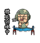 Hard hat uncle12 Military action2（個別スタンプ：34）