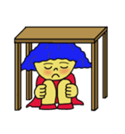 Blue afro hair girl（個別スタンプ：19）