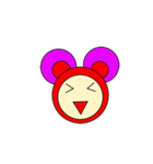 Pink mouse face（個別スタンプ：6）