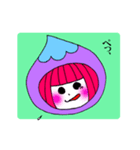 水玉ガールスタンプ（個別スタンプ：3）