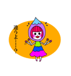 水玉ガールスタンプ（個別スタンプ：12）