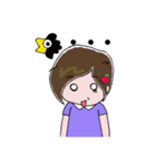 A cute little girl talking（個別スタンプ：24）