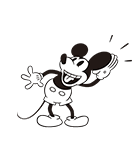 ミッキーマウス（モノクロ）（個別スタンプ：6）