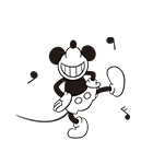 ミッキーマウス（モノクロ）（個別スタンプ：7）