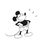 ミッキーマウス（モノクロ）（個別スタンプ：8）