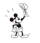 ミッキーマウス（モノクロ）（個別スタンプ：9）