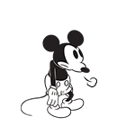 ミッキーマウス（モノクロ）（個別スタンプ：14）