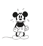 ミッキーマウス（モノクロ）（個別スタンプ：17）