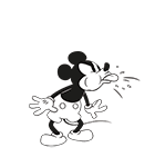 ミッキーマウス（モノクロ）（個別スタンプ：20）