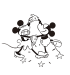 ミッキーマウス（モノクロ）（個別スタンプ：23）