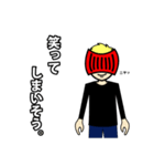 黒シャツ！仮面男子。（個別スタンプ：4）